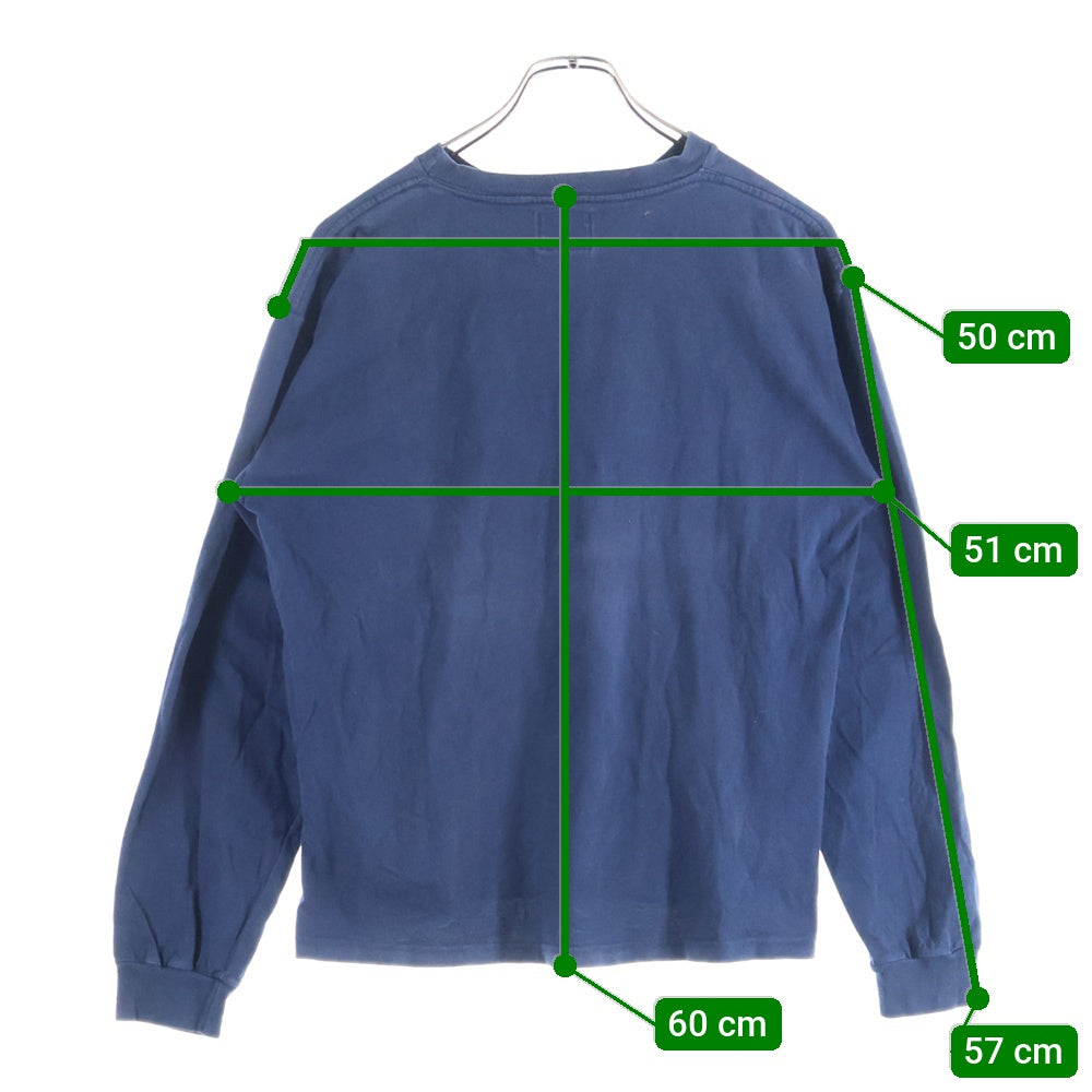 STUSSY(ステューシー) 90s サークルロゴプリント ロングスリーブ 長袖Tシャツ カットソー ネイビー