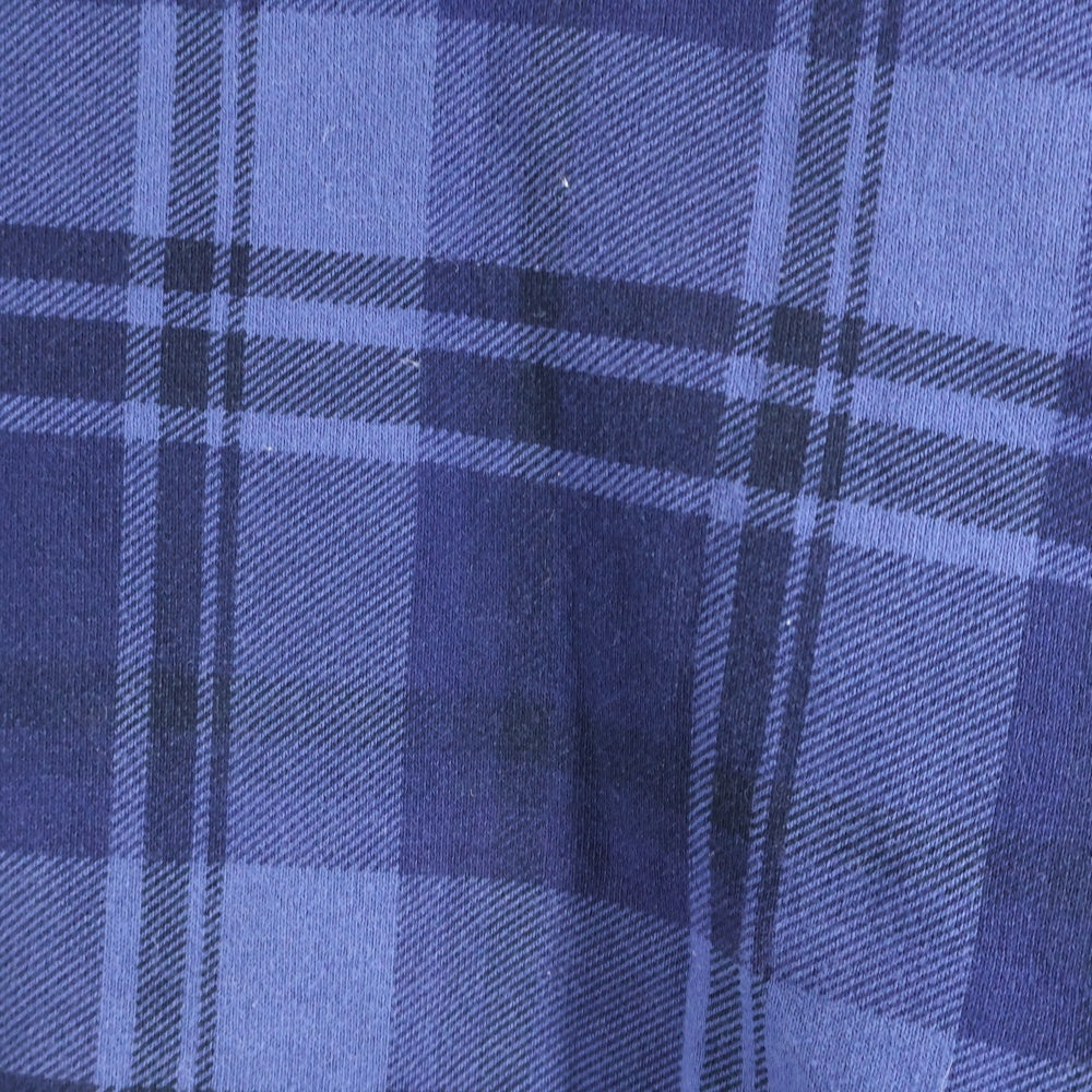 A BATHING APE(アベイシングエイプ) チェックデザイン クルーネック リブスウェット ブルー