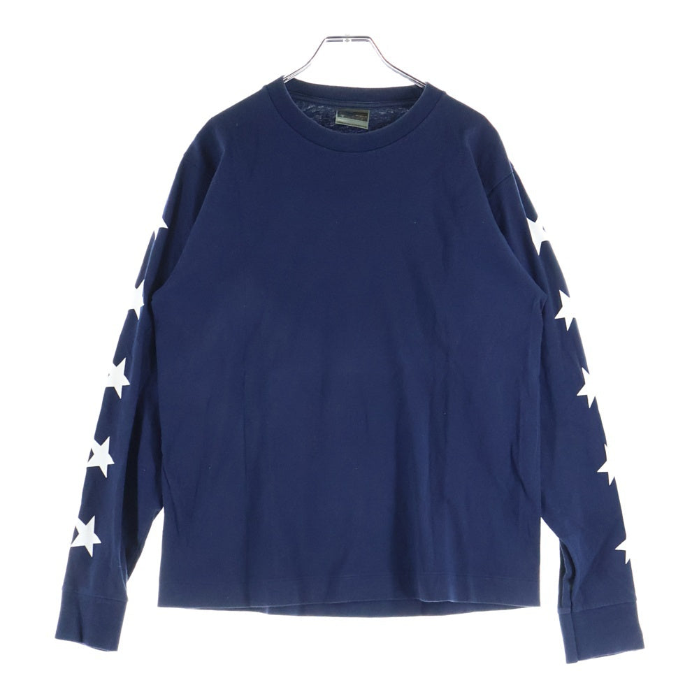 A BATHING APE(アベイシングエイプ) スターロゴプリント ロングスリーブ 長袖Tシャツ カットソー ネイビー