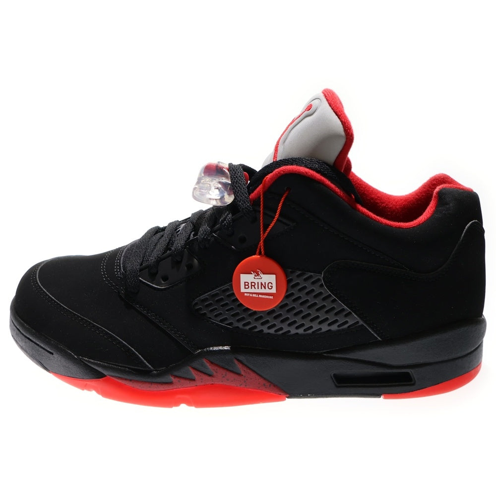 NIKE(ナイキ) AIR JORDAN 5 RETRO LOW ALTERNATE90 エアジョーダン5オルタネイト90 ローカットスニーカー ブラック/レッド US9.5/27.5cm 819171-001