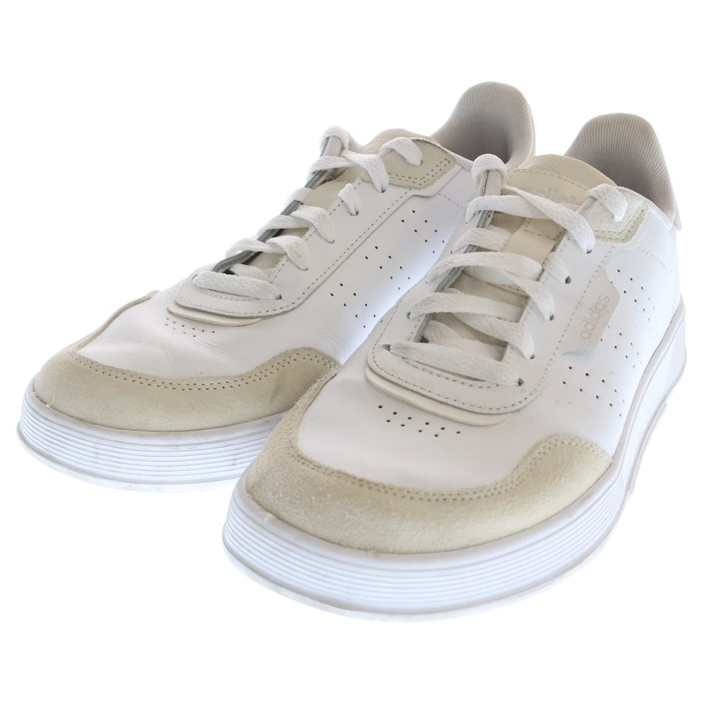 adidas(アディダス) COURTPHASE コートフューズ スウェードレザー ローカットスニーカー ホワイト SU9/27cm FY5933