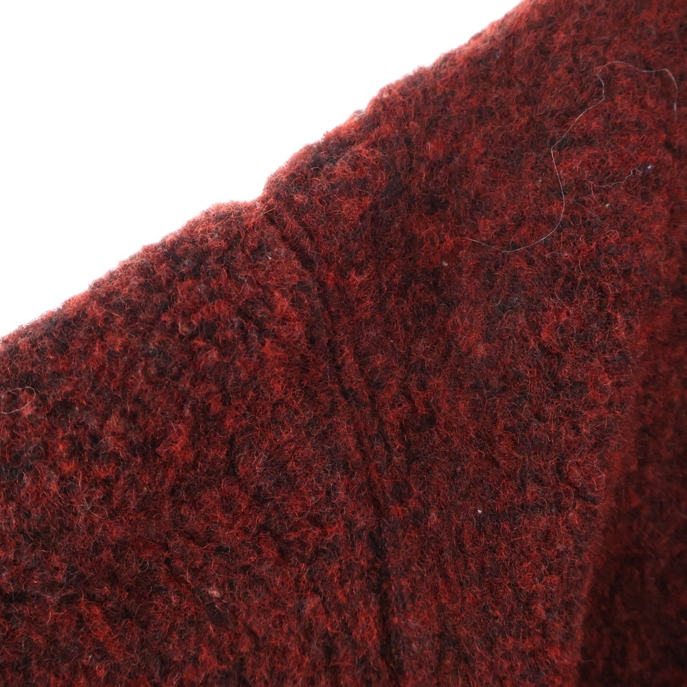 TOGA VIRILIS(トーガ ビリリース) 19AW ウールボア切替 2トーン クルーネックニットセーター レッド/オレンジ TV92-JL344