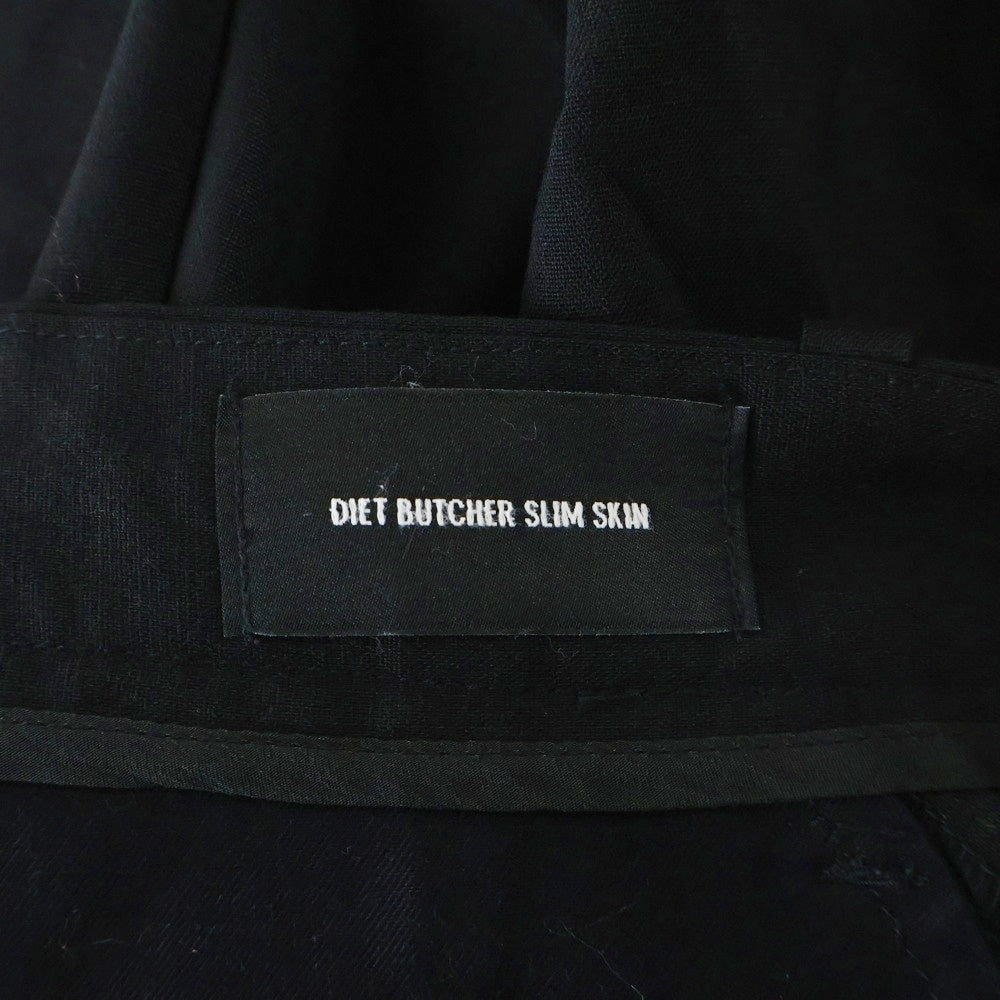 DIET BUTCHER SLIM SKIN(ダイエットブッチャー スリムスキン) 14AW テーパード ジップフライスラックスパンツ ブラック