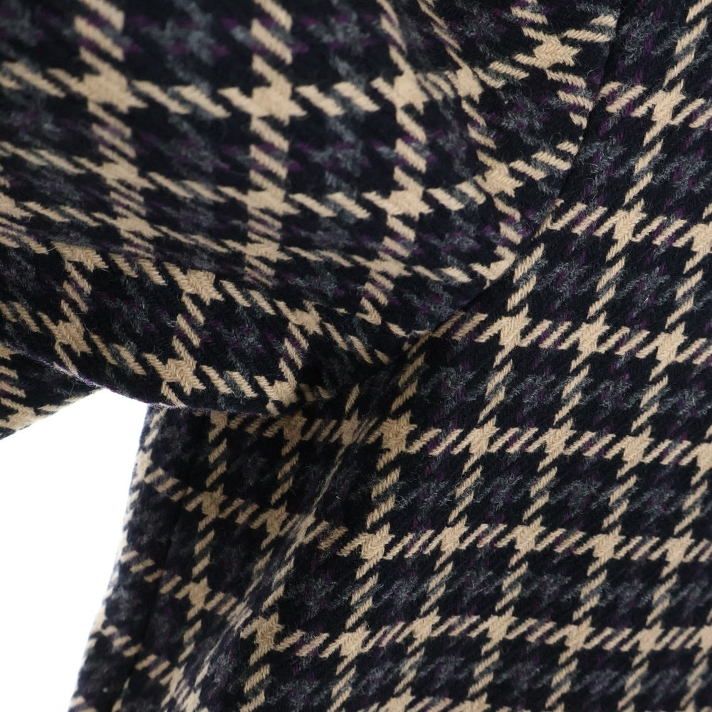 kolor(カラー) 20AW ビッグガンクラブボンディングウールコート ベージュ/ブラック 20WCM-C02102