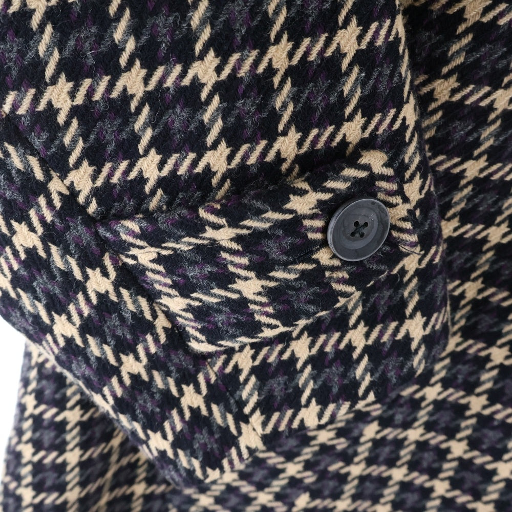 kolor(カラー) 20AW ビッグガンクラブボンディングウールコート ベージュ/ブラック 20WCM-C02102