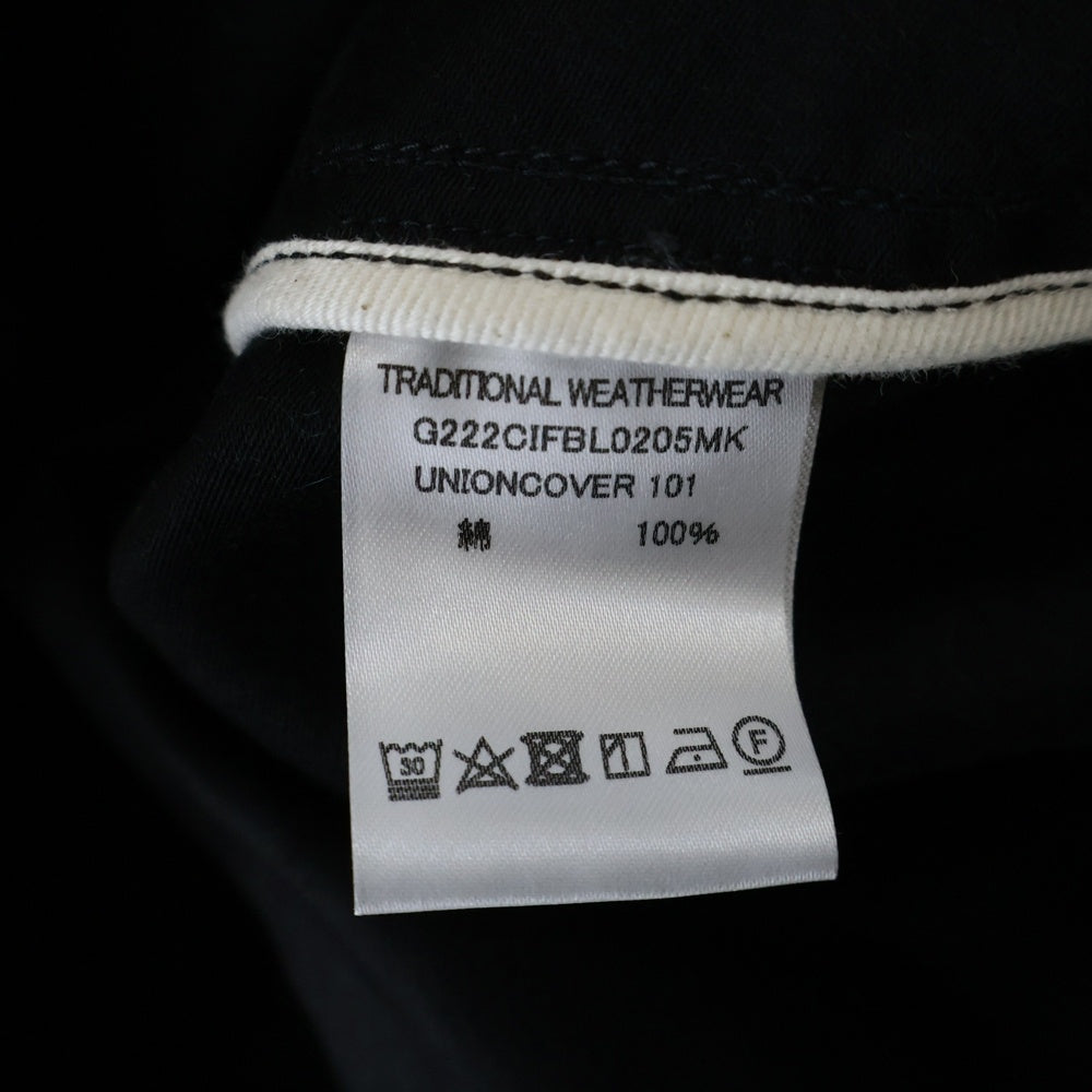 Traditional Weatherwear(トラディショナル ウェザーウェア) 22AW UNIONCOVER 101 ユニオンカバー101 モールスキンワークジャケット ブラック G222CIFBL0205MK