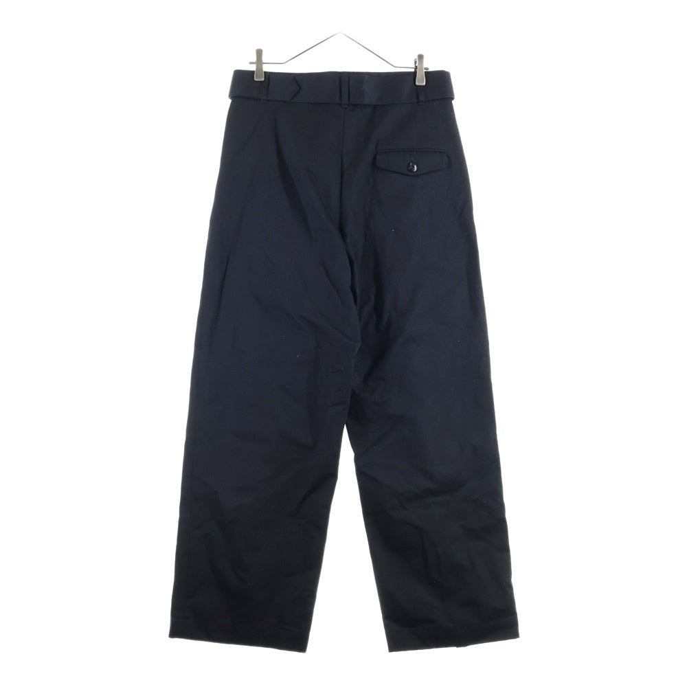 Traditional Weatherwear(トラディショナル ウェザーウェア) 21AW UNIONSLACK 103 ユニオンスラックス103 ベルト付 ワイドタックパンツ ブラック G212CIFPT0200CV