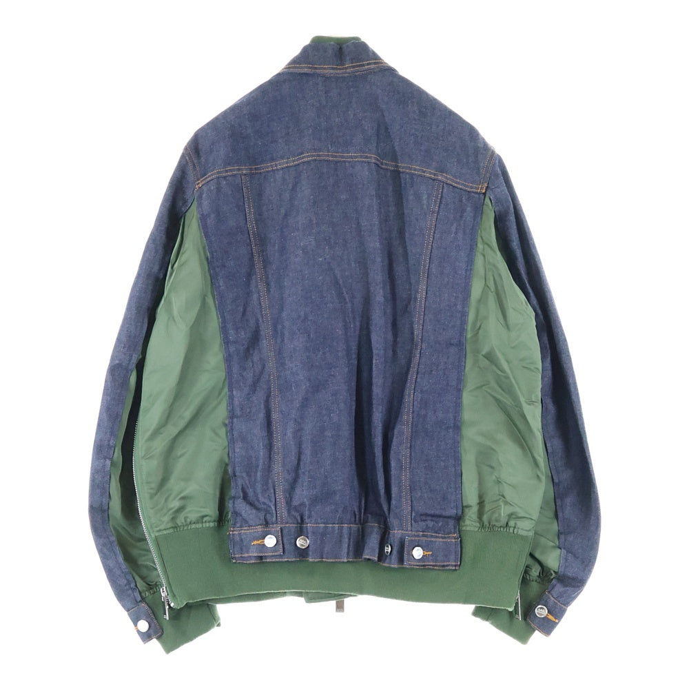 Sacai(サカイ) ×A.P.C. EIMI DENIM JACKET エイミーデニムジャケット インディゴ/カーキ 21E2-PAADX-M02660