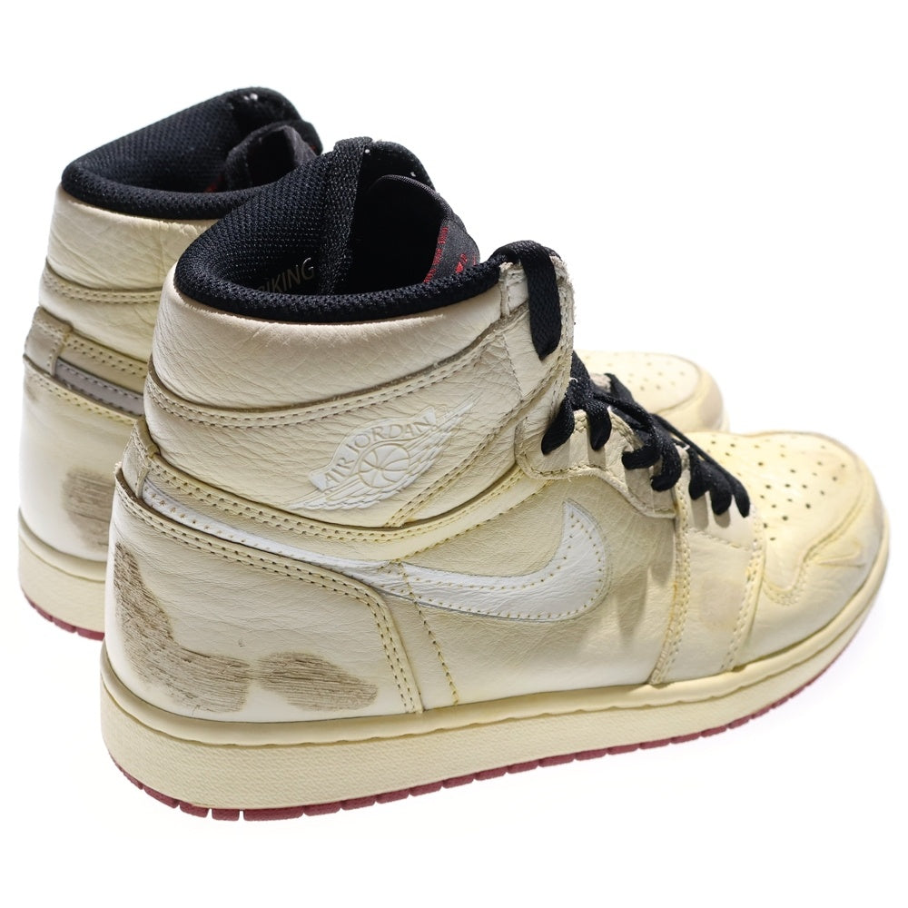 NIKE(ナイキ) AIR JORDAN1 RETRO HIGH OG NRG NIGEL SYLVESTER ナイキ エアジョーダン ナイジェルシルベスター ハイカットスニーカー アイボリー US8/26cm BV1803‐106
