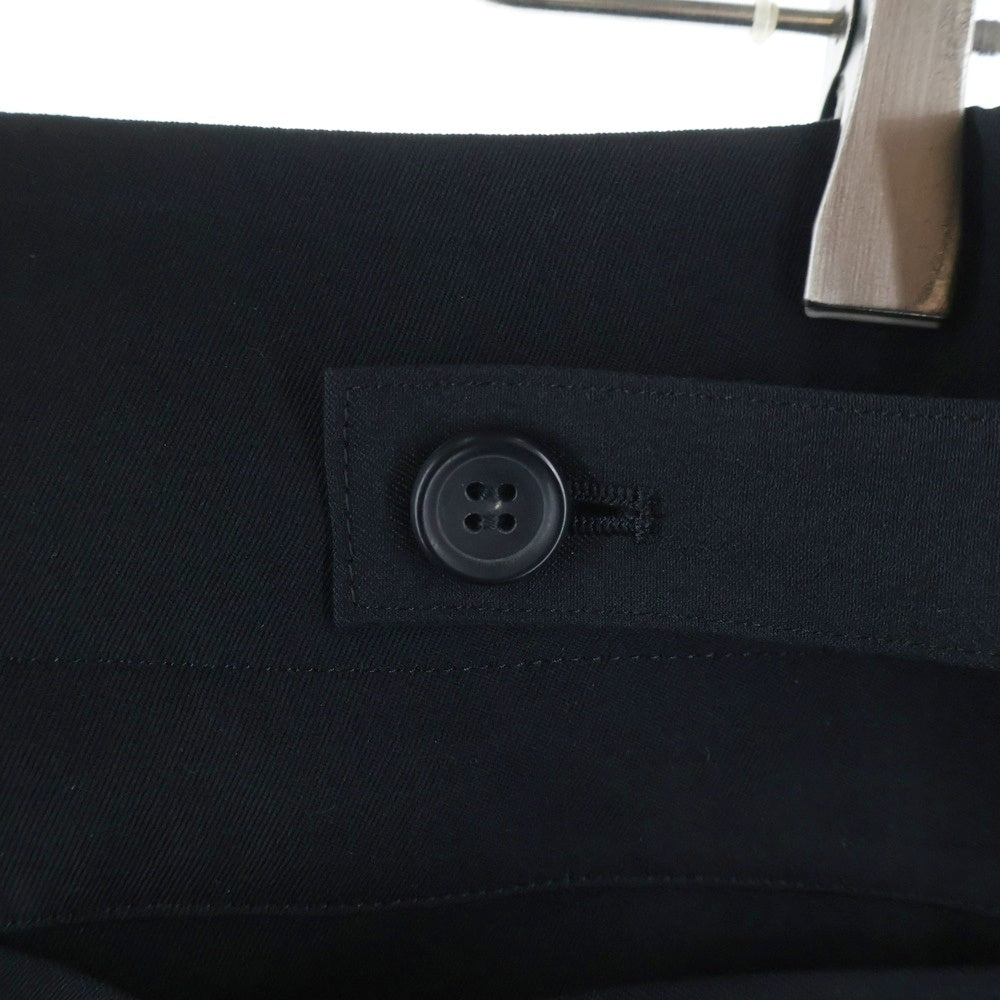 Yohji Yamamoto FEMME(ヨウジヤマモトファム) 25AW WOOL GABARDINE VENT WIDE PANTS ウールギャバジン ベンチレーションワイドパンツ レディース ブラック FL-P62-100