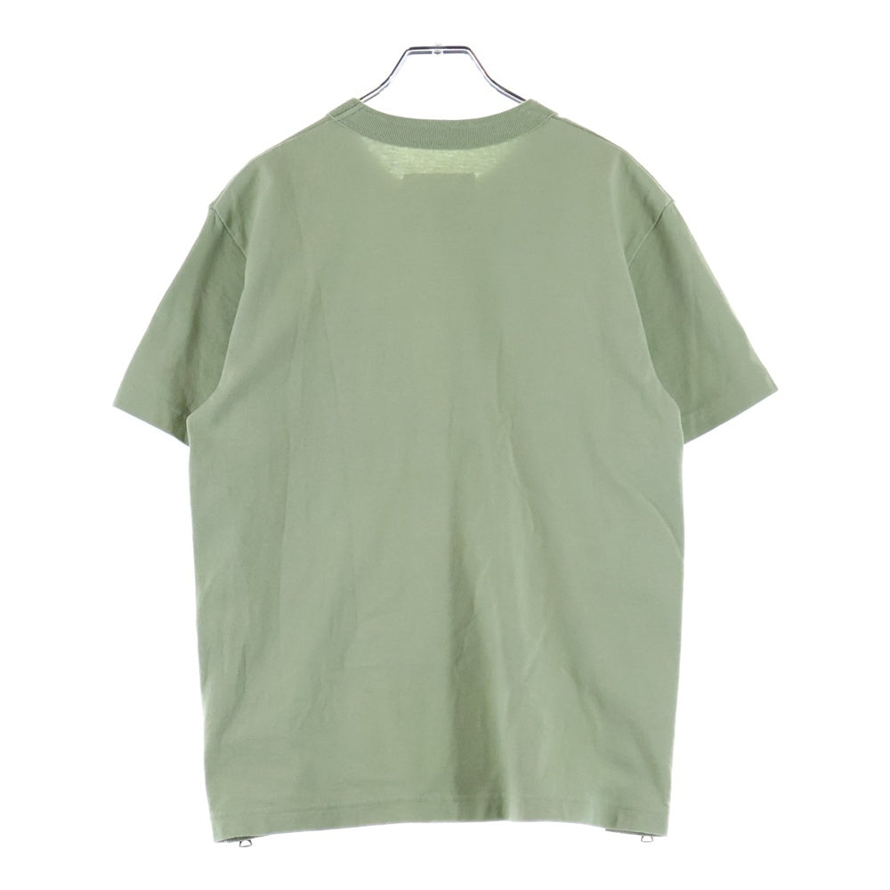 Sacai(サカイ) 24SS ×CARHARTT カーハート 胸ロゴデザイン クルーネック カットソー 半袖Tシャツ グリーン 24-0725S