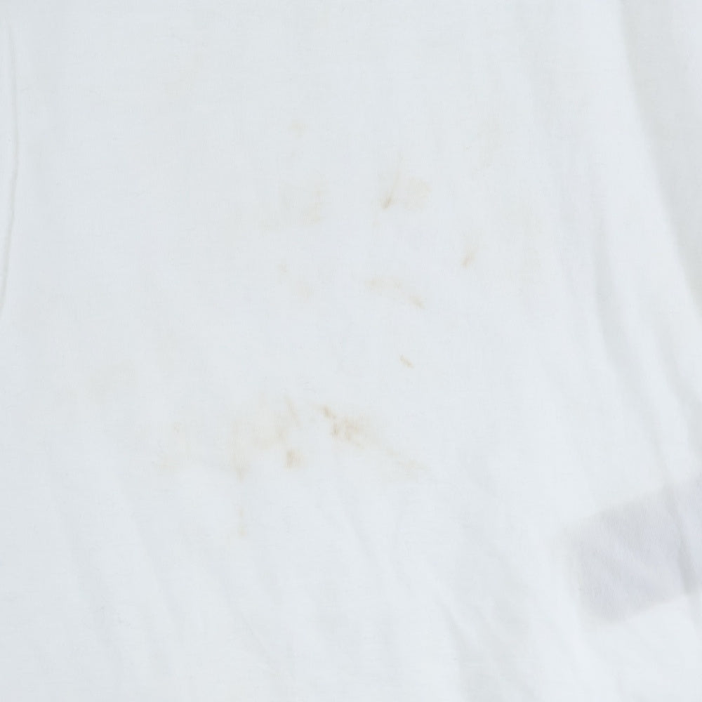 Sacai(サカイ) 21SS ×KAWS カウズ フロントロゴデザイン クルーネック カットソー 半袖Tシャツ ホワイト 21-00073K