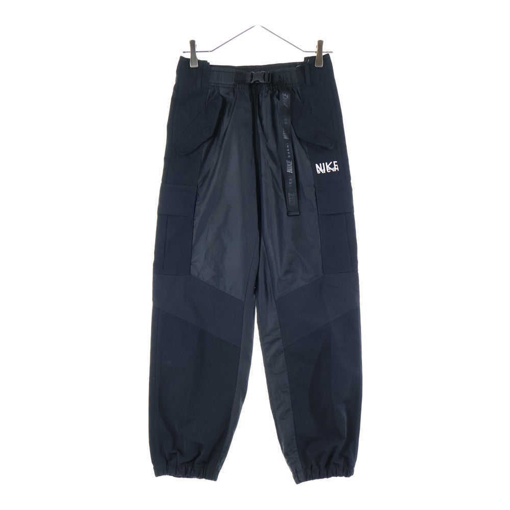Sacai(サカイ) ×NIKE ナイキ AS U NRG PANT アス ユー エヌアールジー マルチポケット フロントロゴデザイン ベルト付き ナイロンパンツ ブラック DQ9061-010