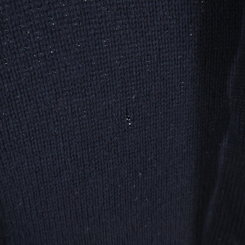 Yohji Yamamoto POUR HOMME(ヨウジヤマモト プールオム) SAMPLE ロングプルオーバーニットパーカー フーディー ブラック