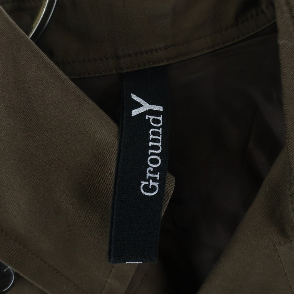 Ground Y(グラウンドワイ) SAMPLE ロングトレンチ コットンベスト ブラウン GW-C02-003
