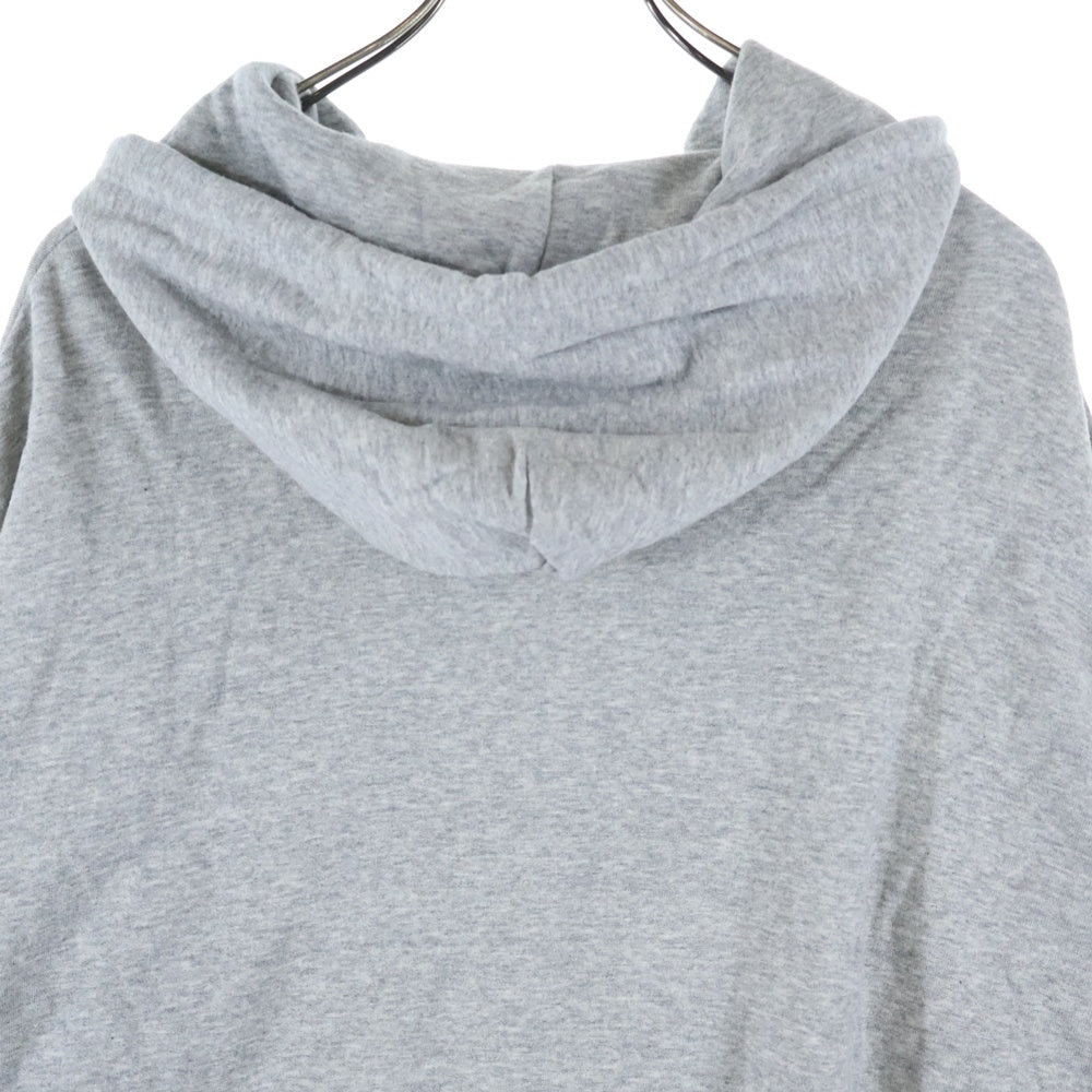 Ground Y(グラウンドワイ) SAMPLE 裾ドローストリング 半袖ビッグプルオーバーパーカー フーディー グレー GG-T13-005