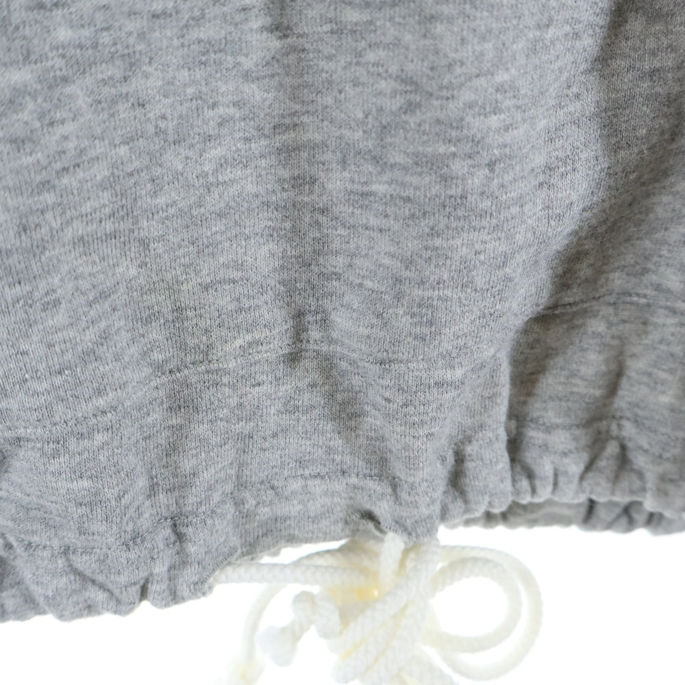 Ground Y(グラウンドワイ) SAMPLE 裾ドローストリング 半袖ビッグプルオーバーパーカー フーディー グレー GG-T13-005