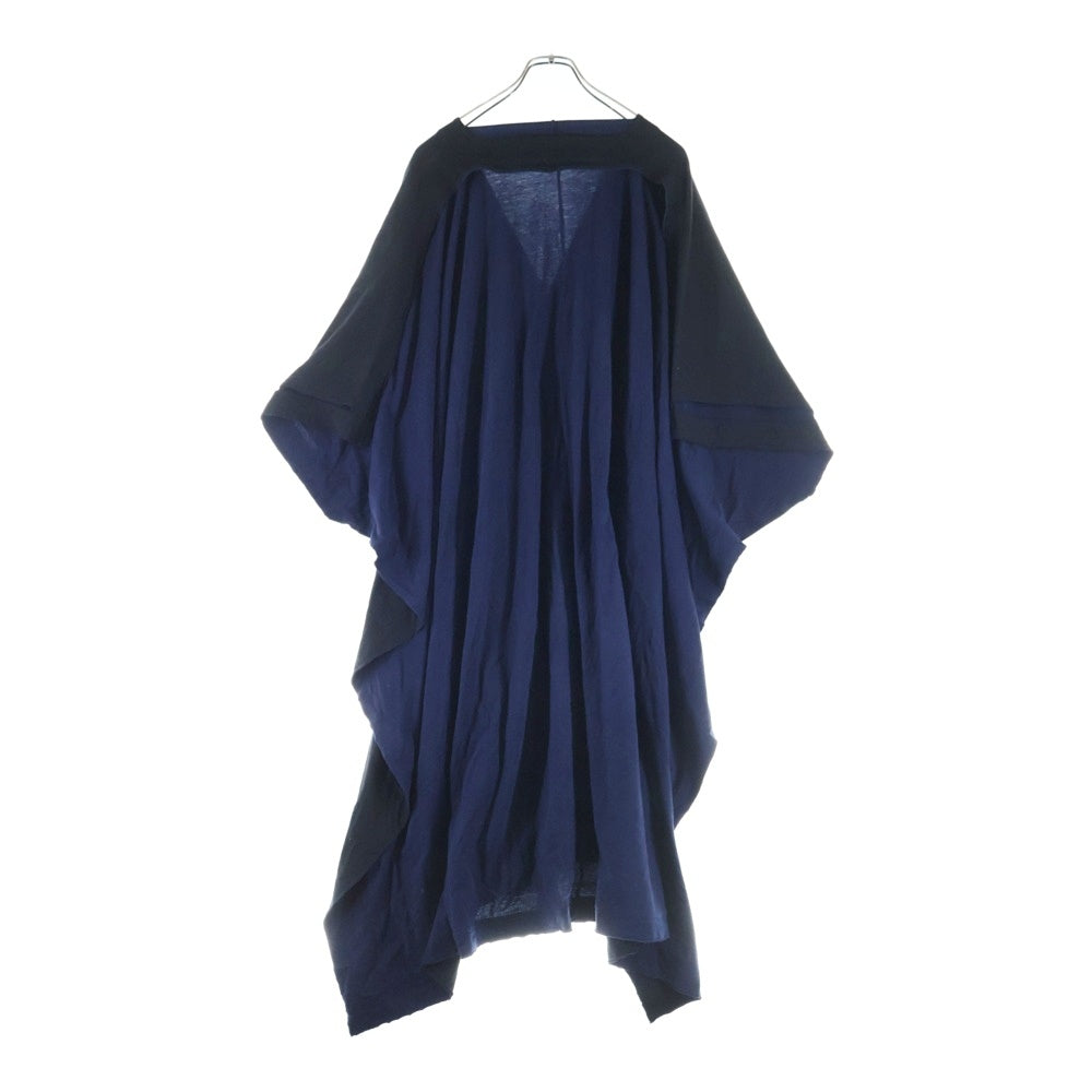 Ground Y(グラウンドワイ) SAMPLE コットン天竺 GYロングコットンカーディガン ブラック/ネイビー GZ-T16-809