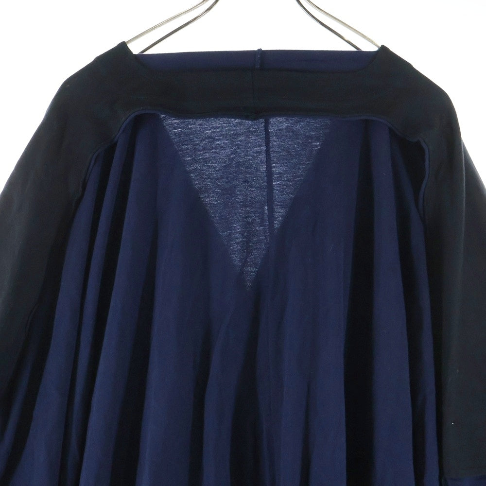 Ground Y(グラウンドワイ) SAMPLE コットン天竺 GYロングコットンカーディガン ブラック/ネイビー GZ-T16-809