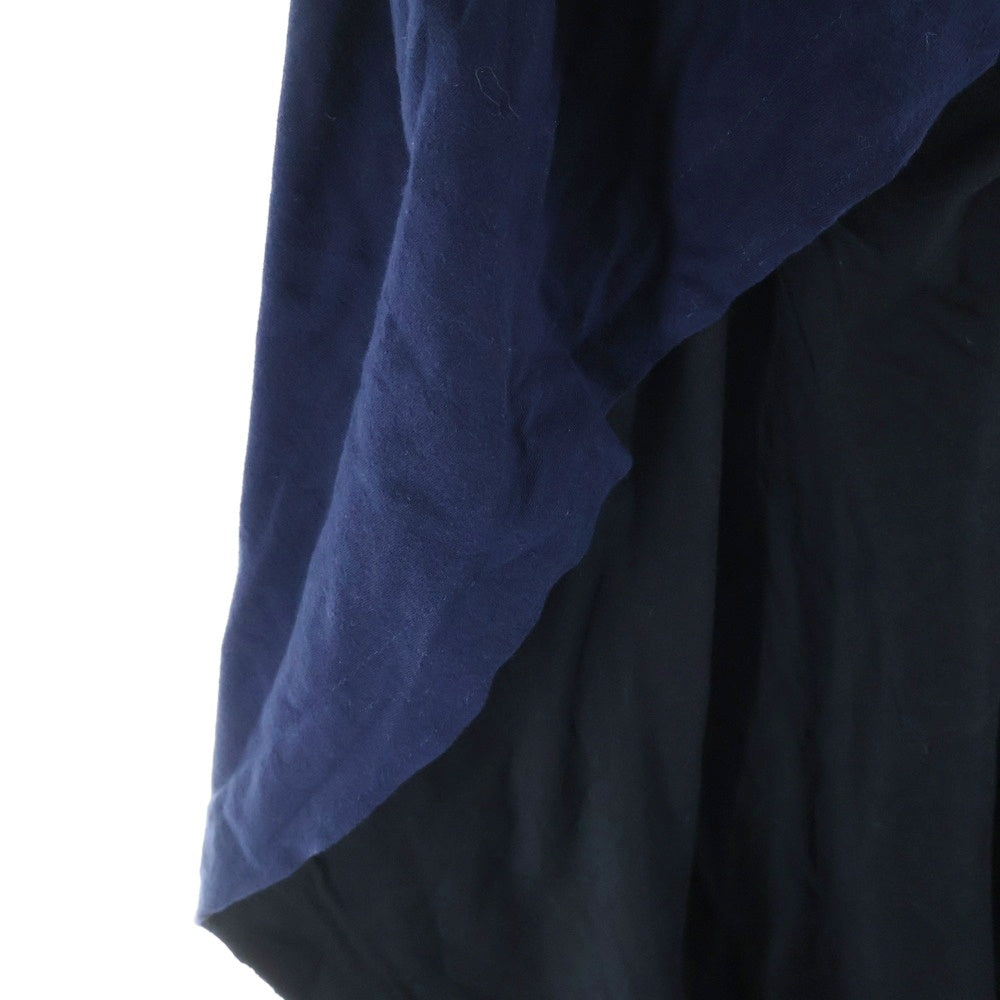 Ground Y(グラウンドワイ) SAMPLE コットン天竺 GYロングコットンカーディガン ブラック/ネイビー GZ-T16-809