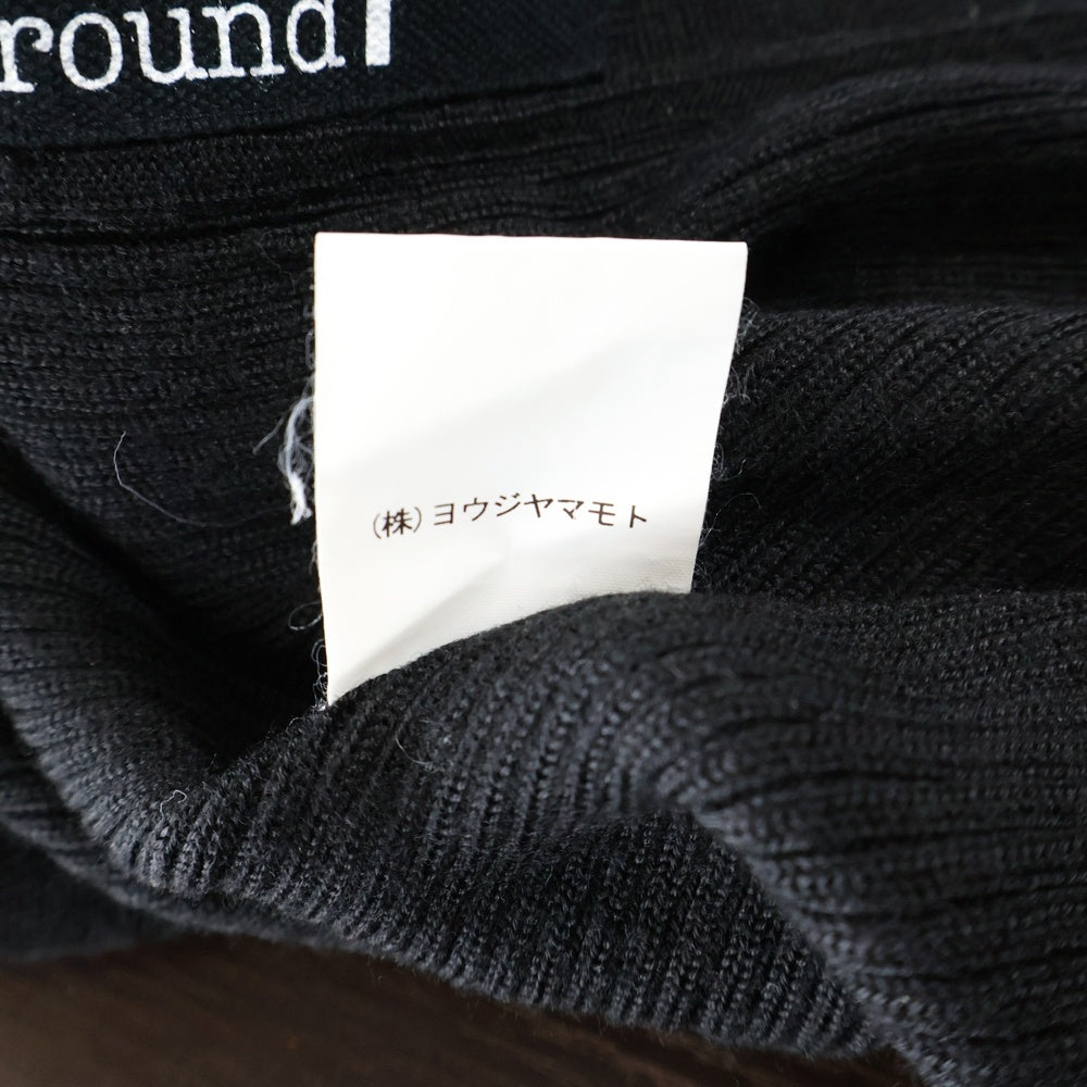 Ground Y(グラウンドワイ) SAMPLE ウールニットカーディガン ブラック GC-K01-140