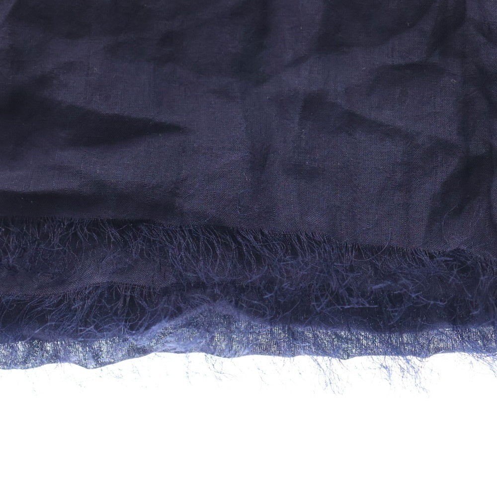 Yohji Yamamoto POUR HOMME(ヨウジヤマモト プールオム) SAMPLE シルク混 大判ストール ネイビー HO-L07-436