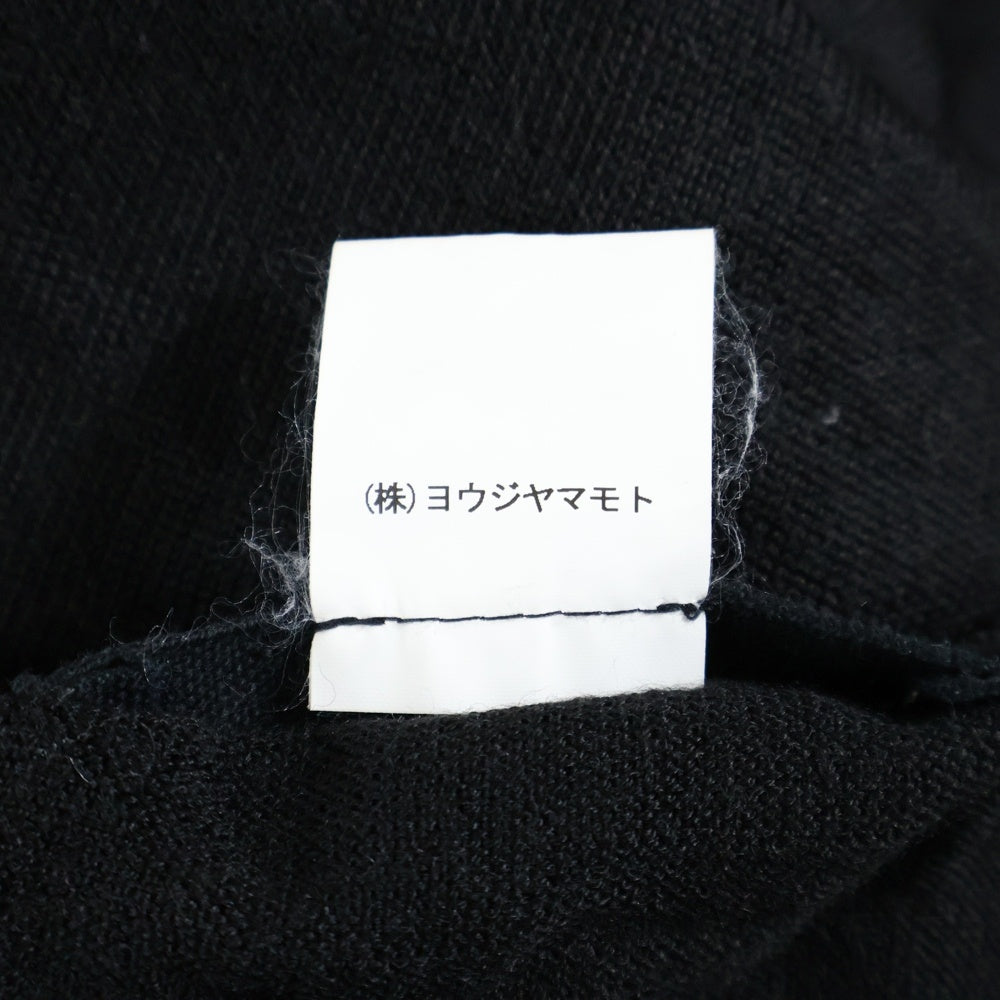 Ground Y(グラウンドワイ) SAMPLE オフセットスリット ロングニットセーター ブラック