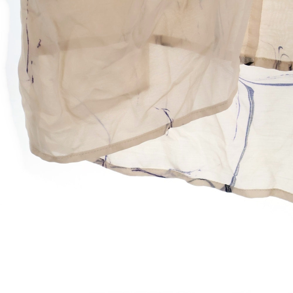 Y's(ワイズ) マーブル総柄 ノースリーブロングカットソー トップス レディース アイボリー YN-B09-212