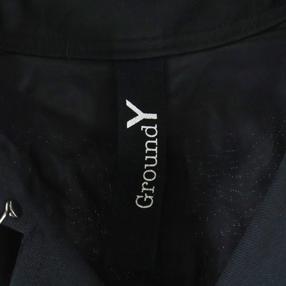Ground Y(グラウンドワイ) ロングトレンチ コットンベスト ブラック GV-C02-100