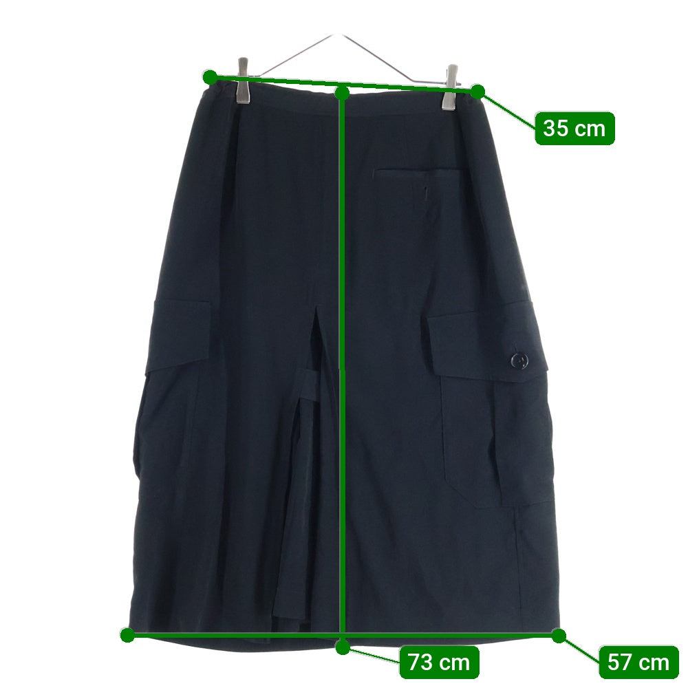 Ground Y(グラウンドワイ) SAMPLE ドローストリング カーゴポケットスカート レディース ブラック GT-S01-500