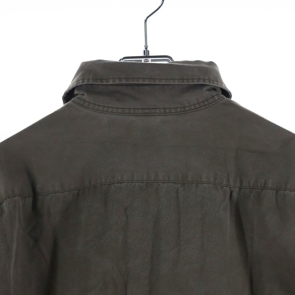 Ground Y(グラウンドワイ) 長袖ロングボタンシャツ コート カーキ GH-B16-201