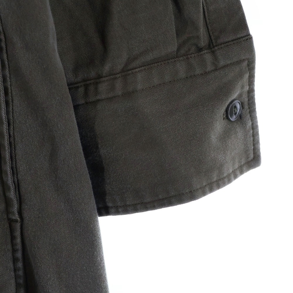 Ground Y(グラウンドワイ) 長袖ロングボタンシャツ コート カーキ GH-B16-201