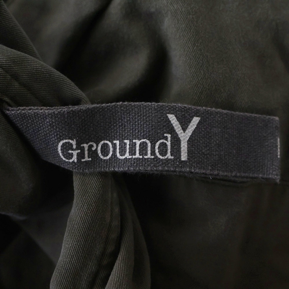 Ground Y(グラウンドワイ) 長袖ロングボタンシャツ コート カーキ GH-B16-201