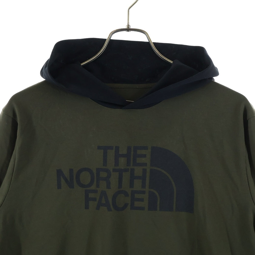 THE NORTH FACE(ザノースフェイス) BIG LOGO HOOTEE フーティー 胸ロゴデザイン フーデッド 長袖Tシャツ カーキ NT82385
