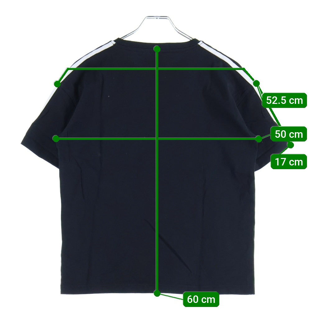 adidas(アディダス) トリフォイルロゴ スリーストライプ 半袖Tシャツカットソー ブラック B48968