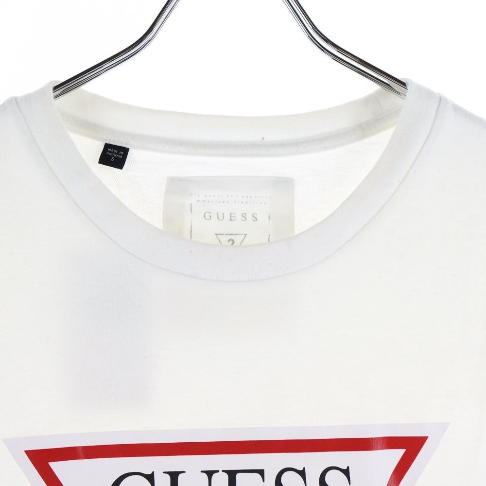 GUESS(ゲス) OVER SIZE TRIANGLE LOGO TEE オーバーサイズ トライアングルロゴ 半袖Tシャツ カットソー ホワイト MH2K7420