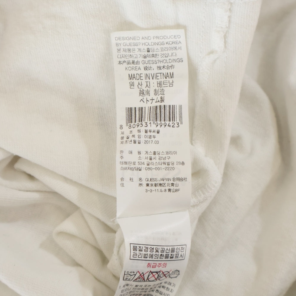 GUESS(ゲス) OVER SIZE TRIANGLE LOGO TEE オーバーサイズ トライアングルロゴ 半袖Tシャツ カットソー ホワイト MH2K7420