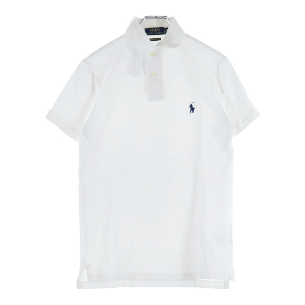 POLO RALPH LAUREN(ポロラルフローレン) ミニロゴ エンブロイダリー 半袖ポロシャツ ホワイト