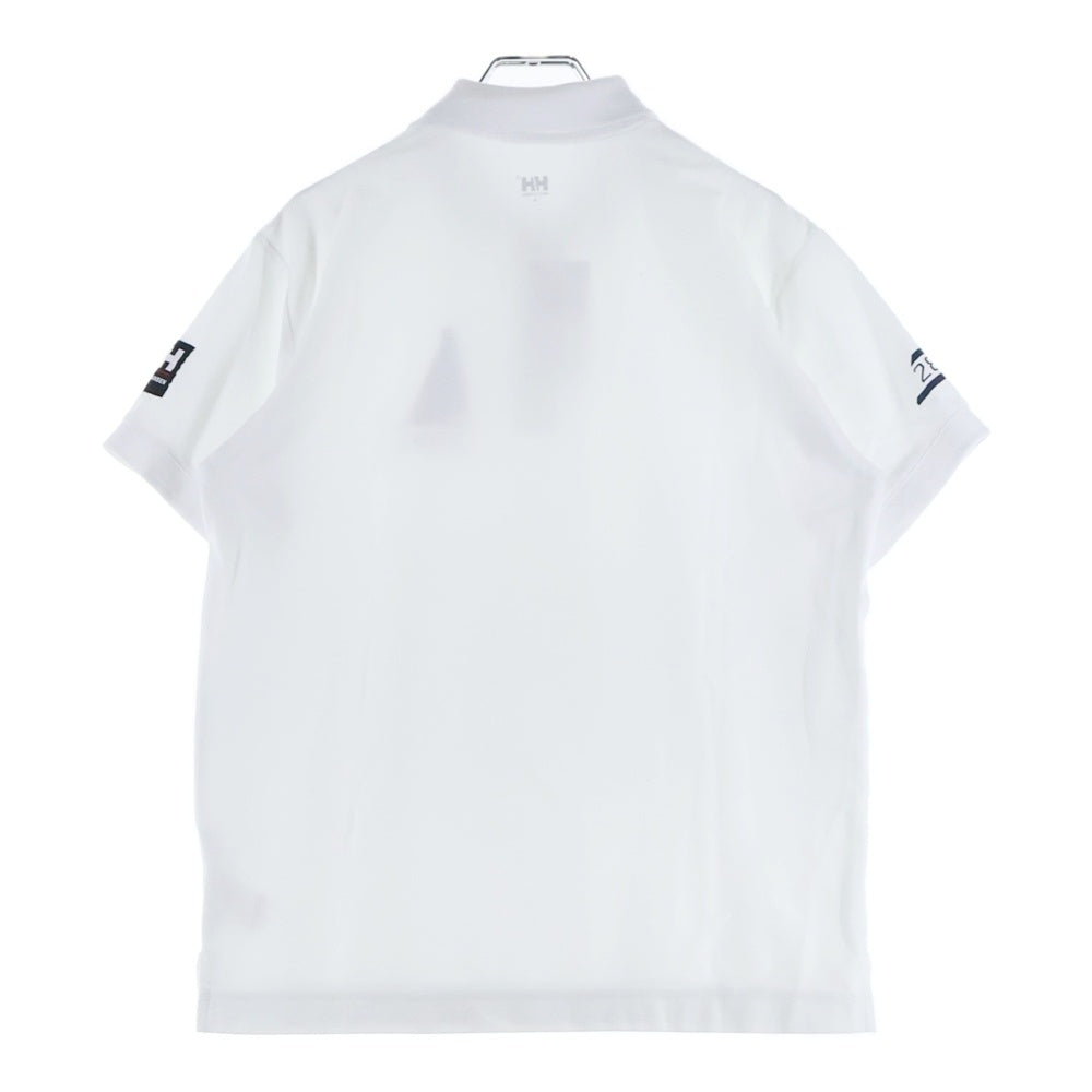 HELLY HANSEN(ヘリーハンセン) アーム ワッペン デザインプリント 半袖ポロシャツ ホワイト HH31900