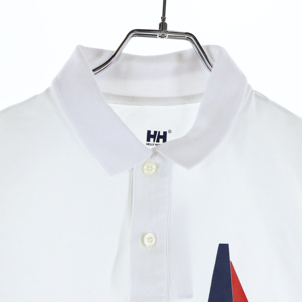 HELLY HANSEN(ヘリーハンセン) アーム ワッペン デザインプリント 半袖ポロシャツ ホワイト HH31900