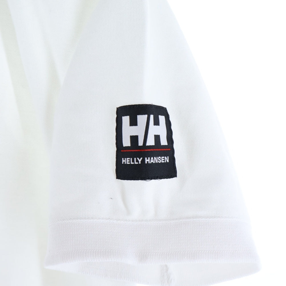 HELLY HANSEN(ヘリーハンセン) アーム ワッペン デザインプリント 半袖ポロシャツ ホワイト HH31900