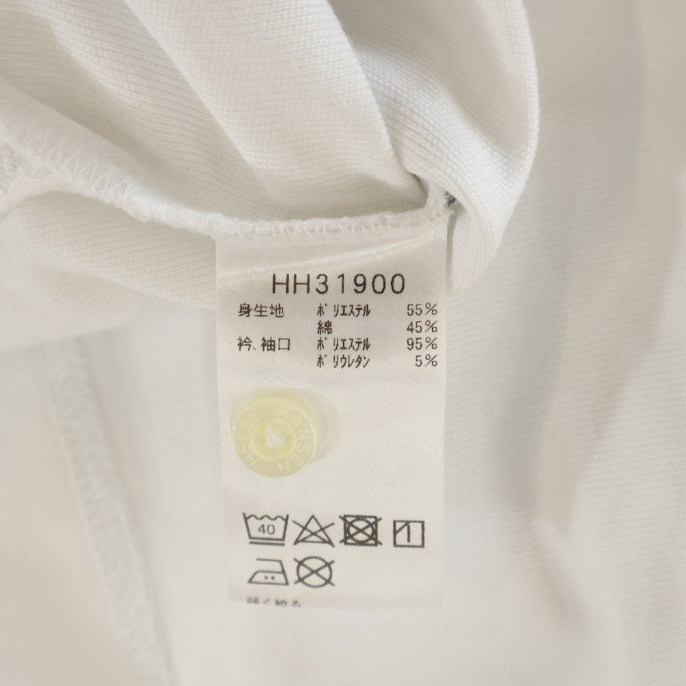 HELLY HANSEN(ヘリーハンセン) アーム ワッペン デザインプリント 半袖ポロシャツ ホワイト HH31900