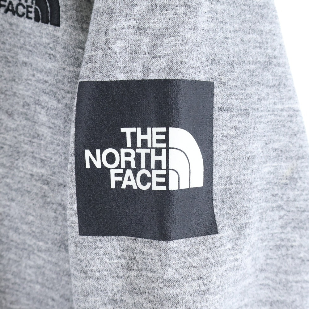 THE NORTH FACE(ザノースフェイス) SQUARE LOGO FULLZIP スクエアロゴ フルジップアップ フーデットジャケット グレー NT61836