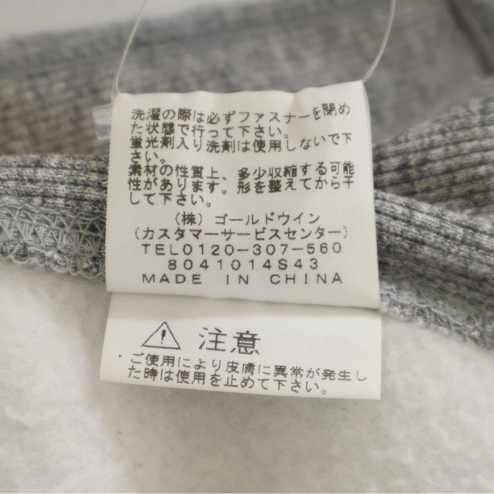 THE NORTH FACE(ザノースフェイス) SQUARE LOGO FULLZIP スクエアロゴ フルジップアップ フーデットジャケット グレー NT61836