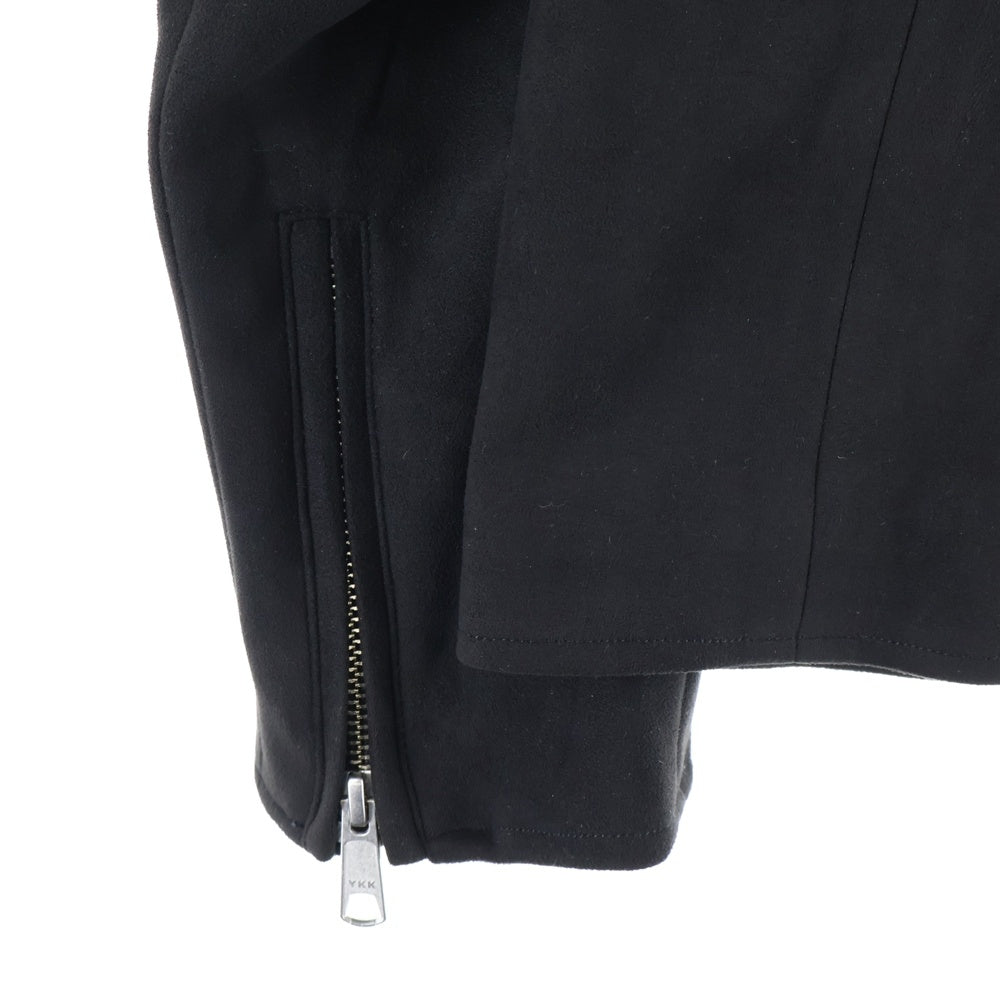 SHIPS(シップス) マシュマロスエード ライダース ジップアップジャケット ブラック 114-04-0134