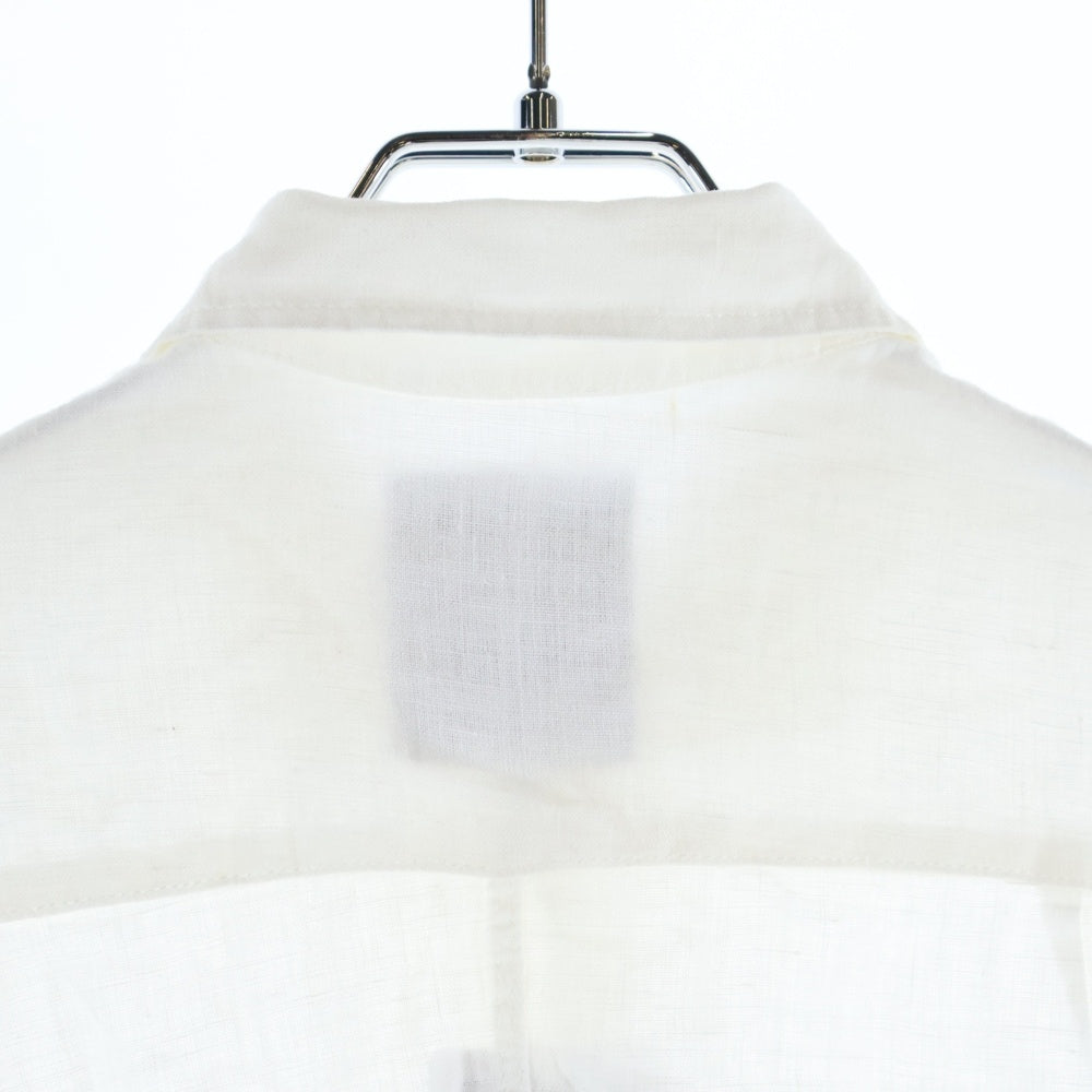 B:MING LIFE STORE by BEAMS(ビーミングライフストアバイビームス) 19SS ハードマンズ ボタンダウン リネン ロングスリーブ 長袖シャツ レディース ホワイト 93-11-0055-803