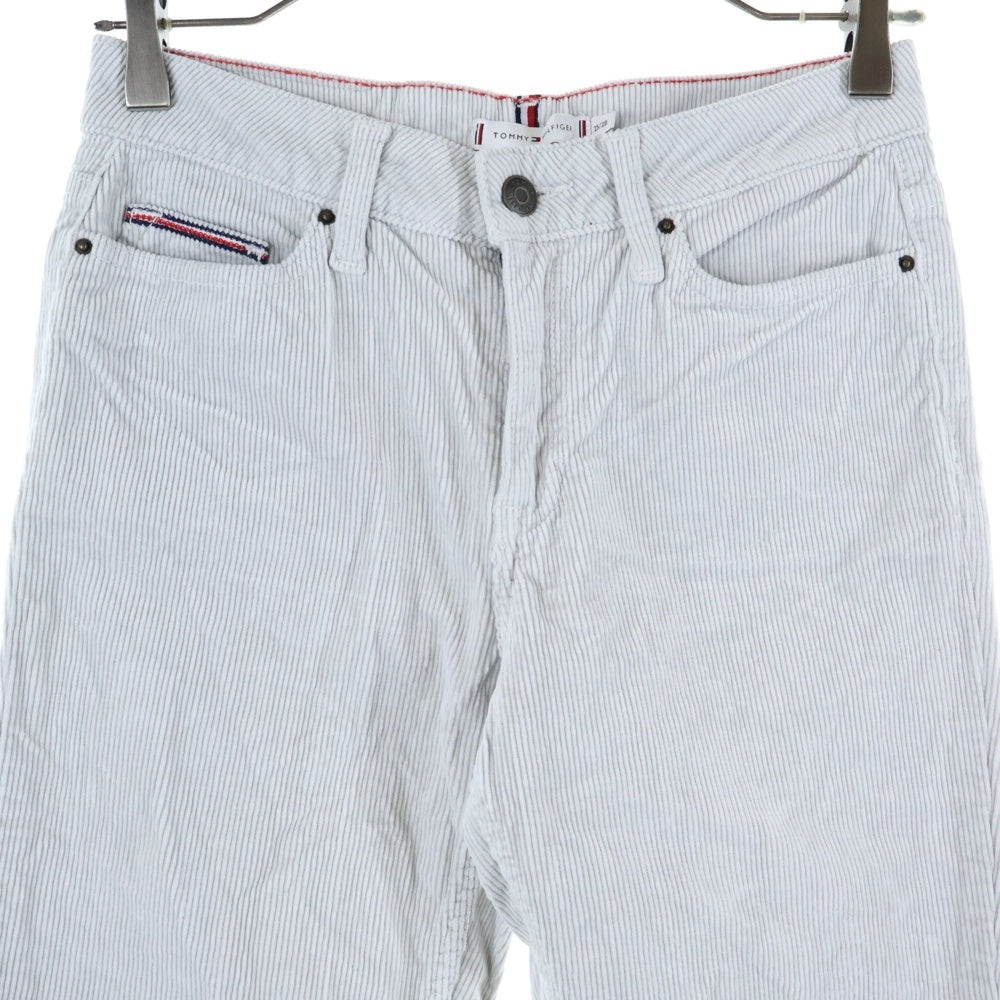 TOMMY HILFIGER(トミーヒルフィガー) ジップフライ コーデュロイ ロングストレートパンツ レディース ホワイト M110320001