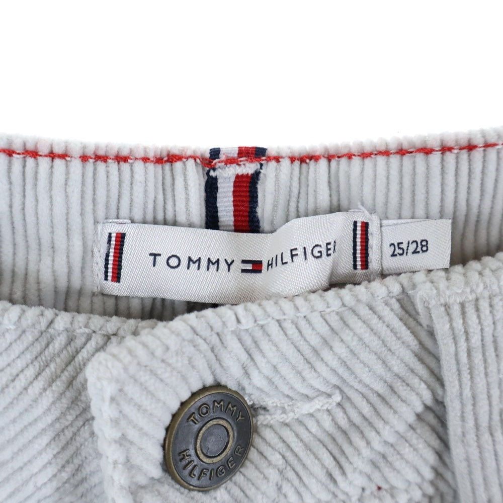 TOMMY HILFIGER(トミーヒルフィガー) ジップフライ コーデュロイ ロングストレートパンツ レディース ホワイト M110320001