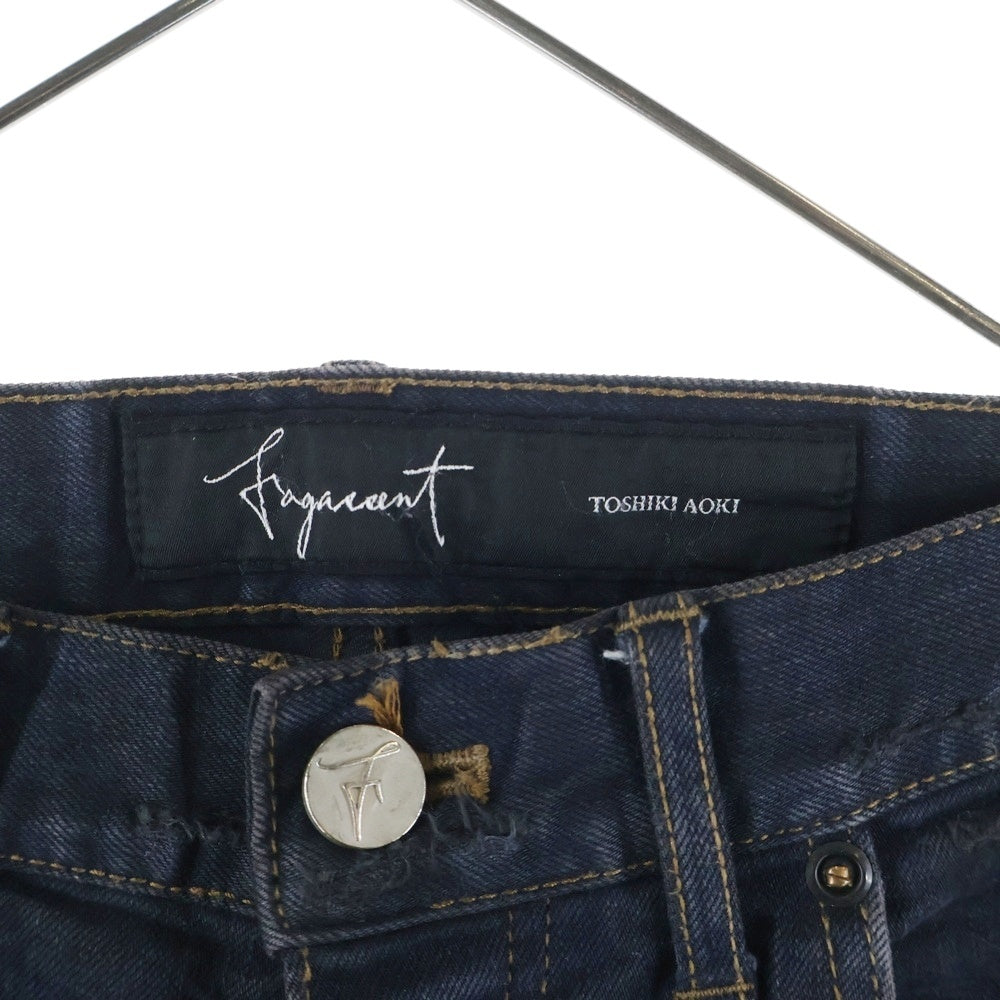 FAGASSENT(ファガッセン) クラッシュ ダメージ加工 スキニーデニム パンツ ブラック