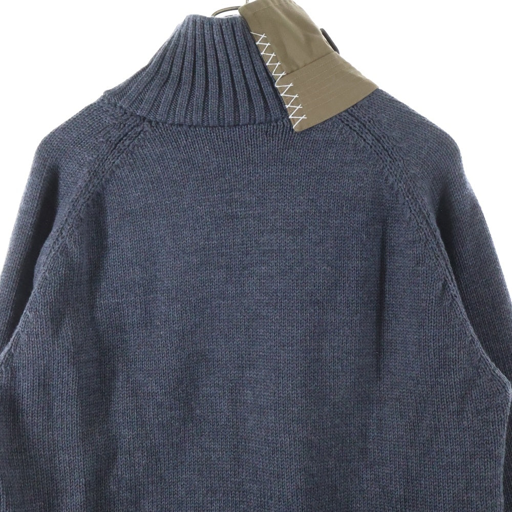 kolor(カラー) 21AW DOCKING KNIT ドッキングデザイン ウールニット セーター グレー 21WCM‐N01301